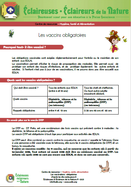 <b>Les vaccins obligatoires</b>