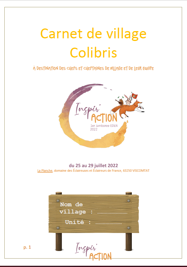 <b>Carnet de village - Colibris</b>